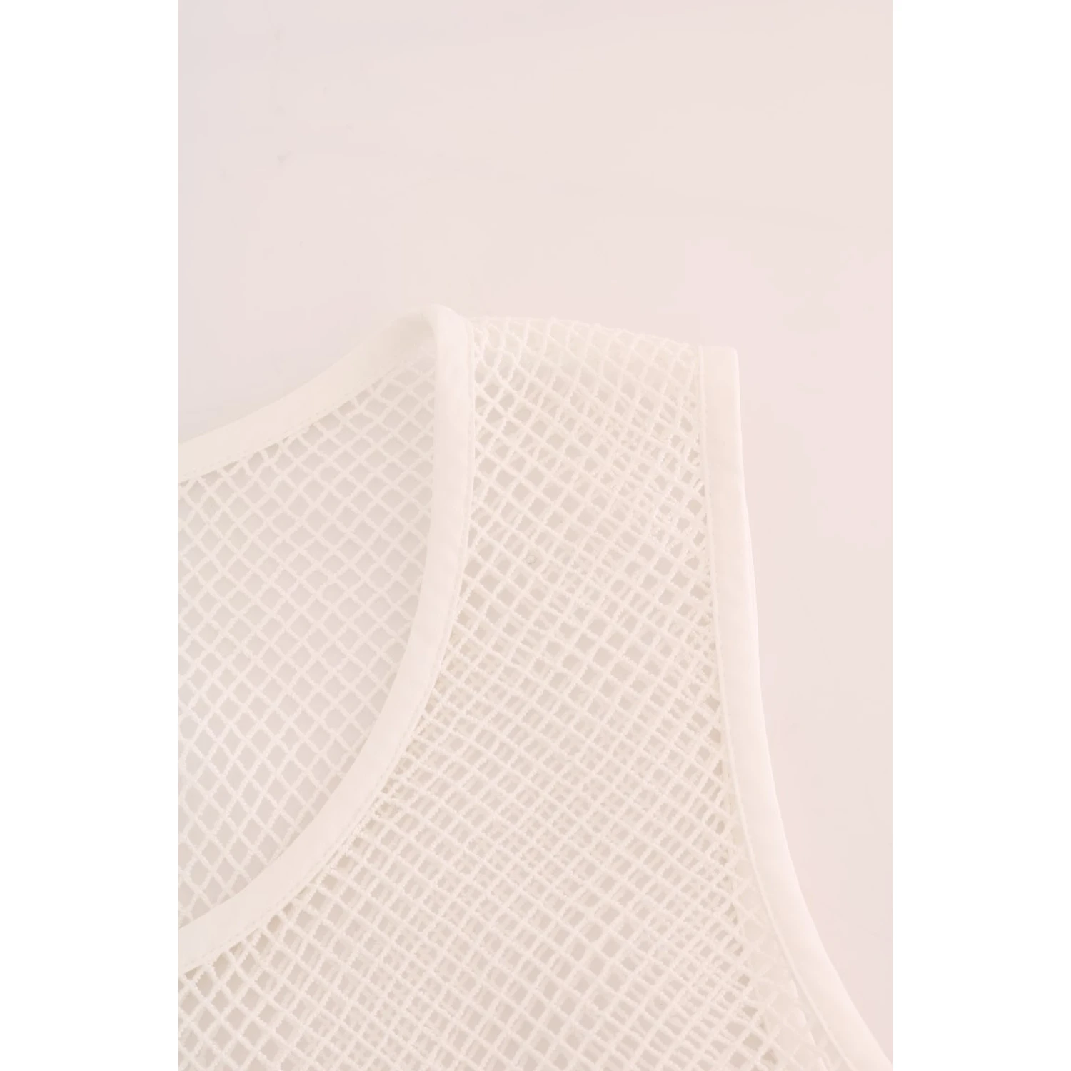 White Net Tank Transparent Top