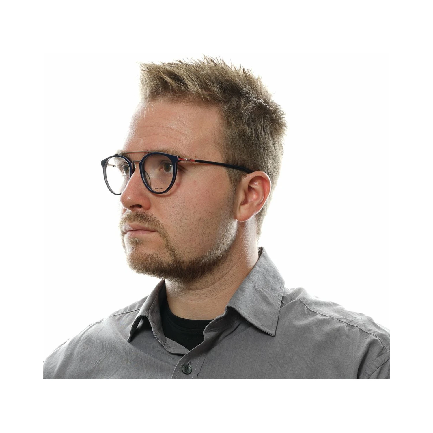 Blue Metal & Plastic Glasses (Frames)