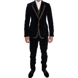 Blue Velvet Two Button Slim 3 Piece Suit