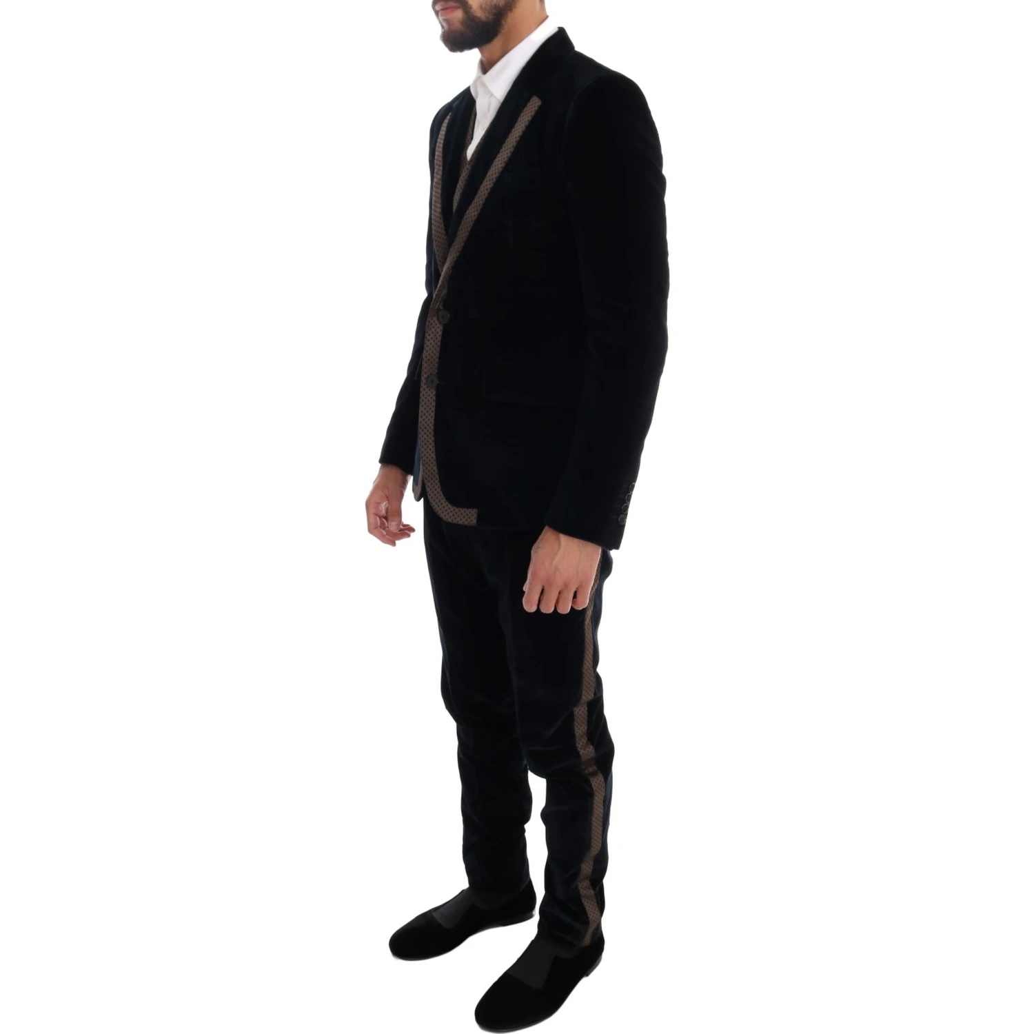 Blue Velvet Two Button Slim 3 Piece Suit