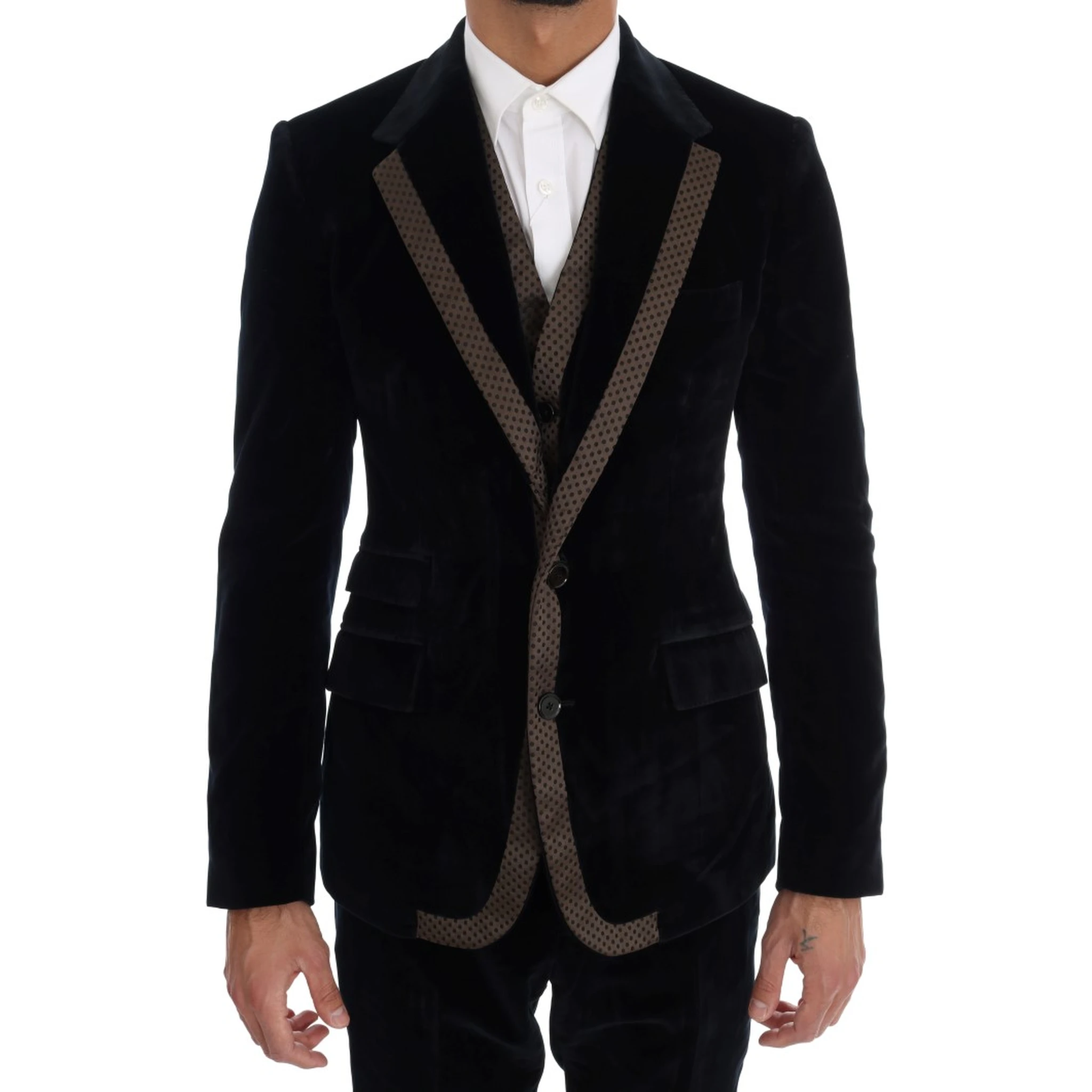 Blue Velvet Two Button Slim 3 Piece Suit