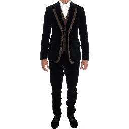 Blue Velvet Two Button Slim 3 Piece Suit