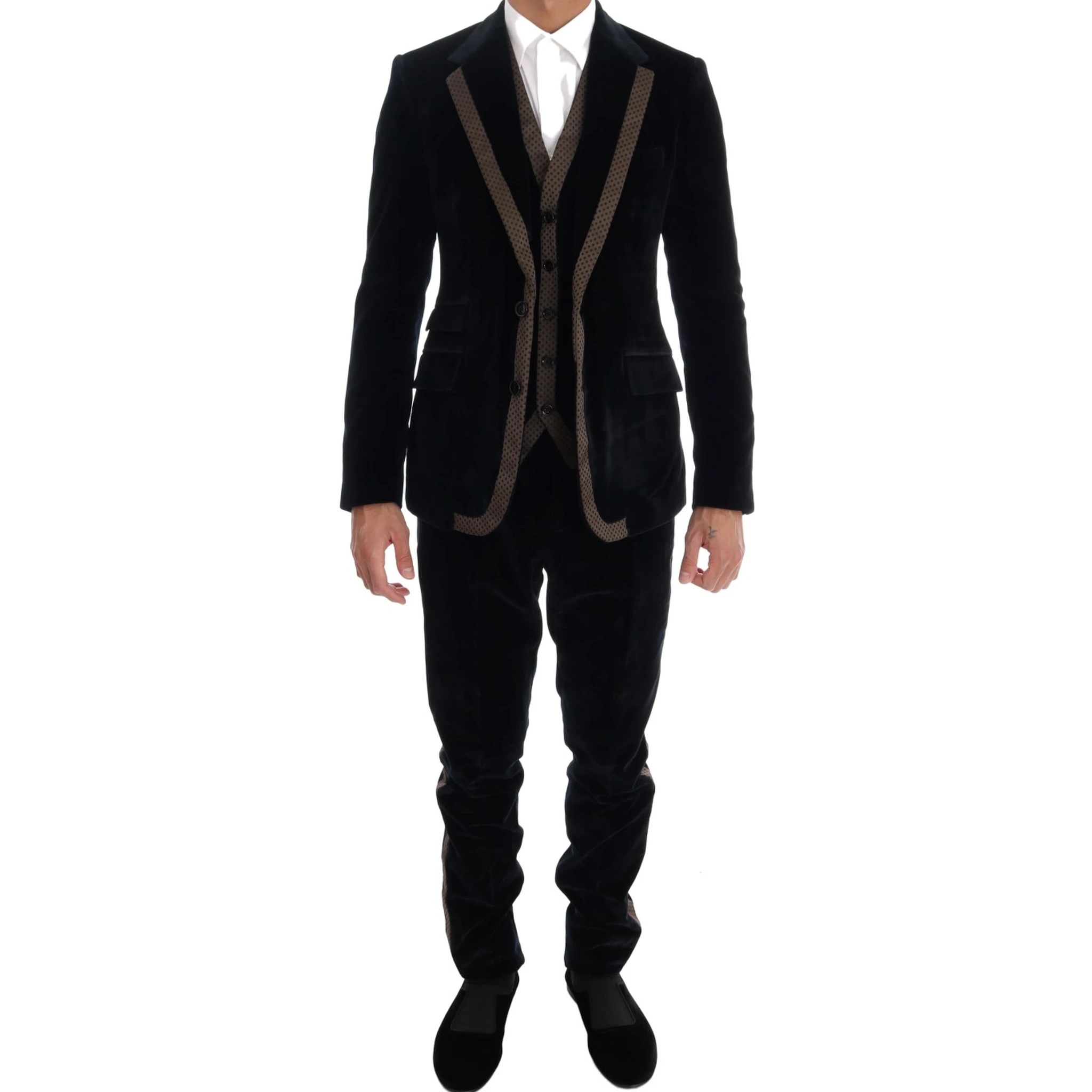 Blue Velvet Two Button Slim 3 Piece Suit