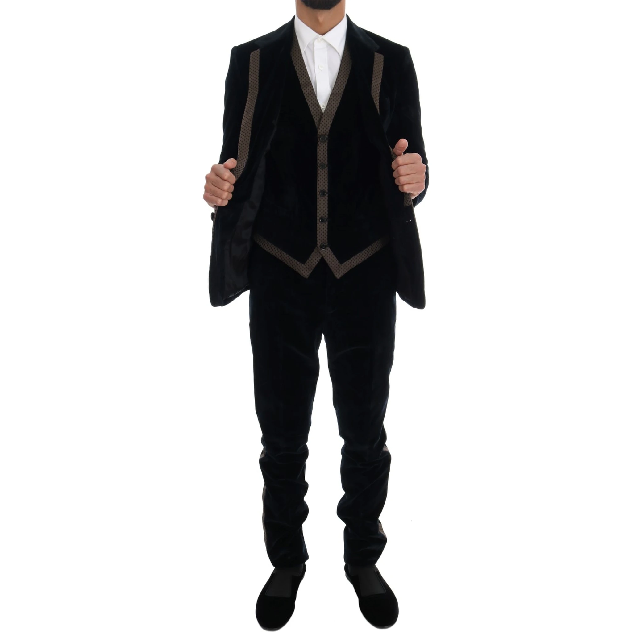 Blue Velvet Two Button Slim 3 Piece Suit