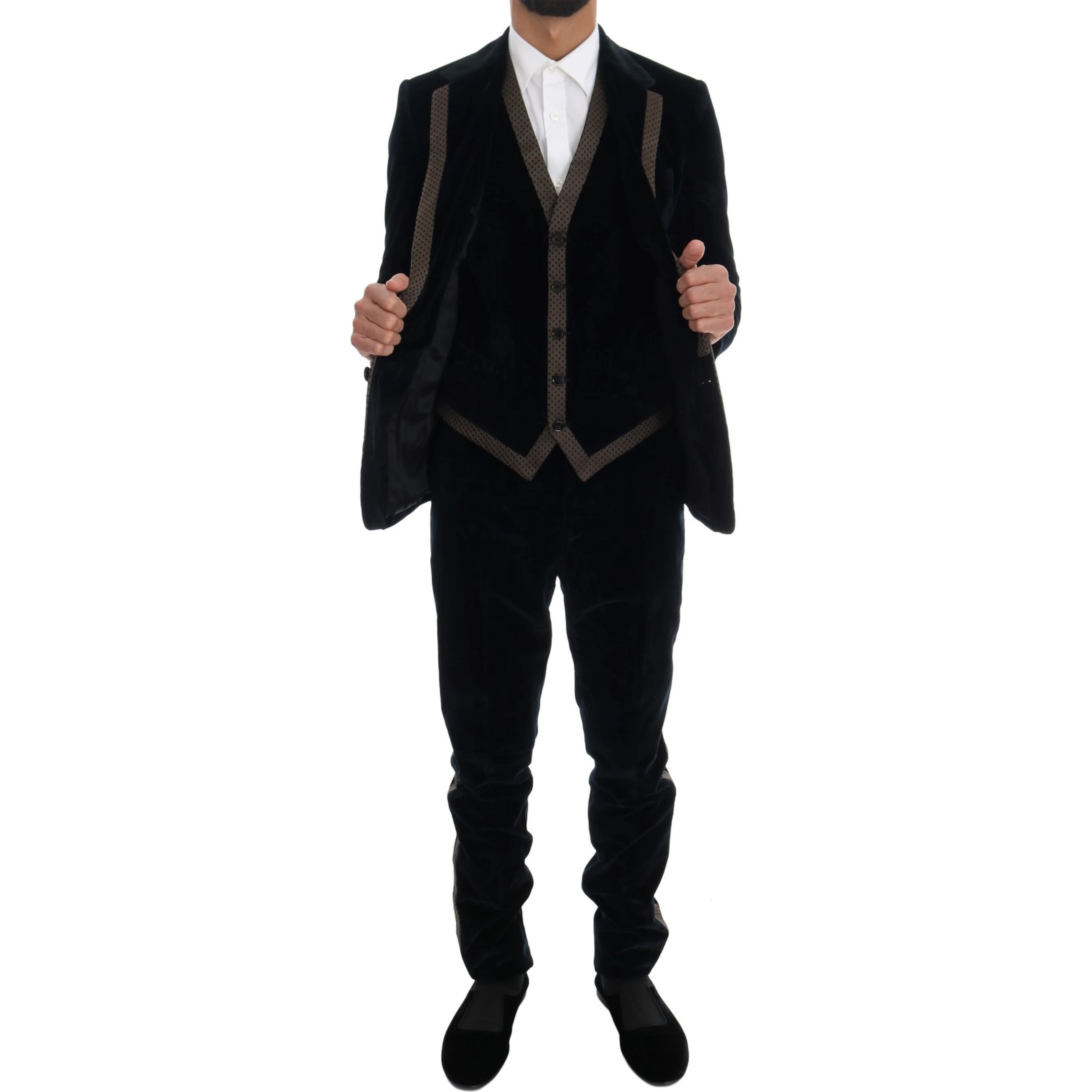 Blue Velvet Two Button Slim 3 Piece Suit
