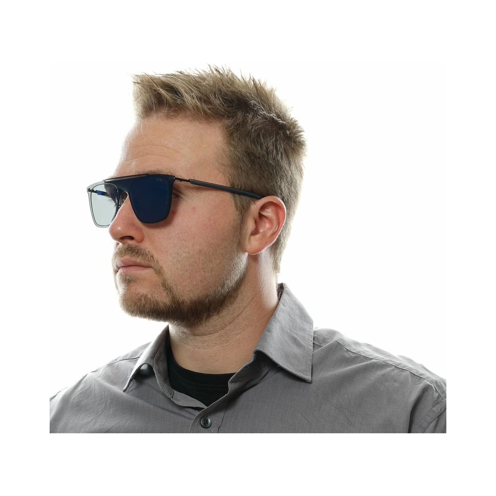 Blue Metal & Plastic Sunglasses