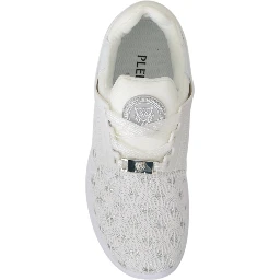 White Polyester Casual Sneakers Shoes