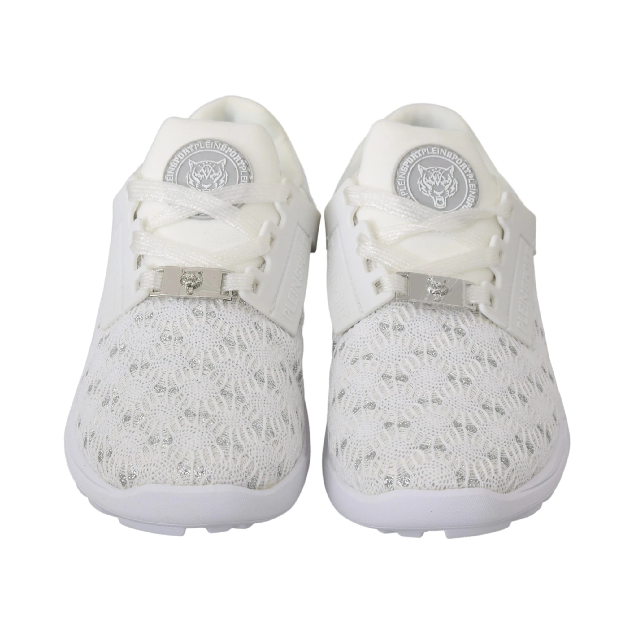 White Polyester Casual Sneakers Shoes