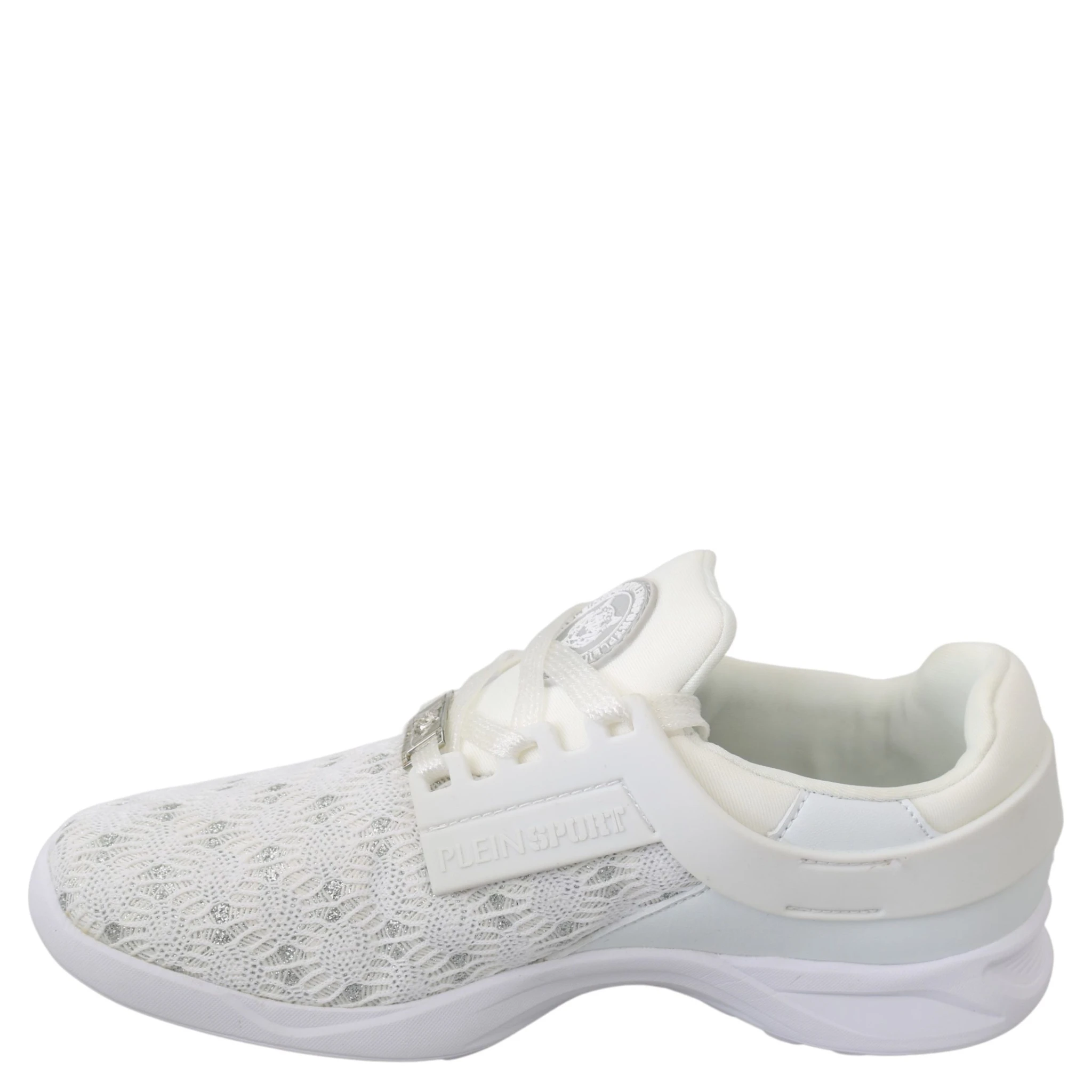White Polyester Casual Sneakers Shoes
