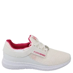 White Pink Polyester Becky Sneakers Shoes
