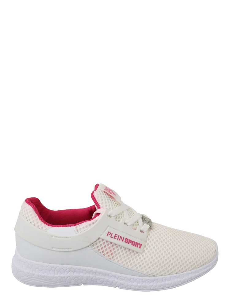 White Pink Polyester Becky Sneakers Shoes