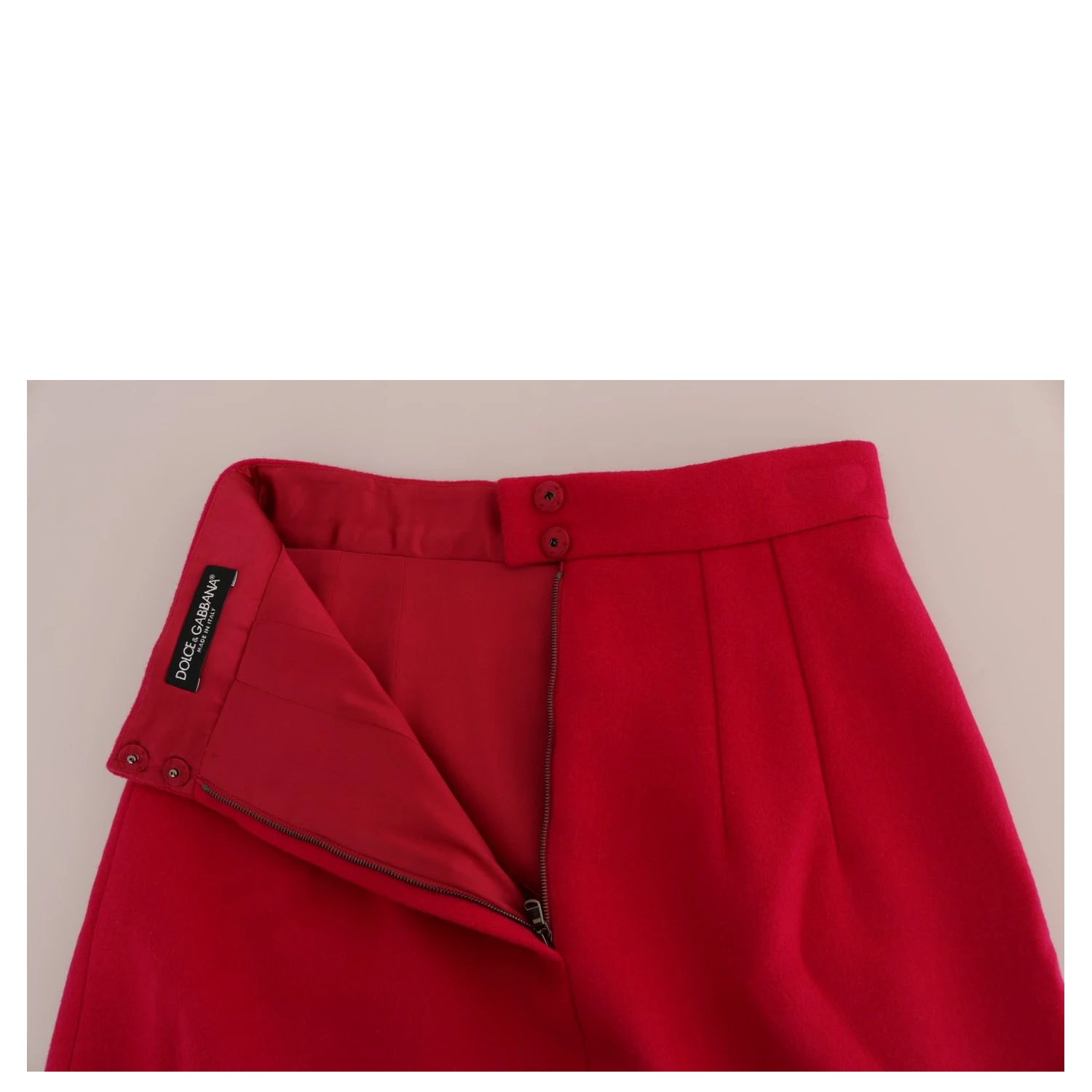 Pink Wool Knee Long A-Line Skirt
