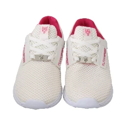 White Pink Polyester Becky Sneakers Shoes