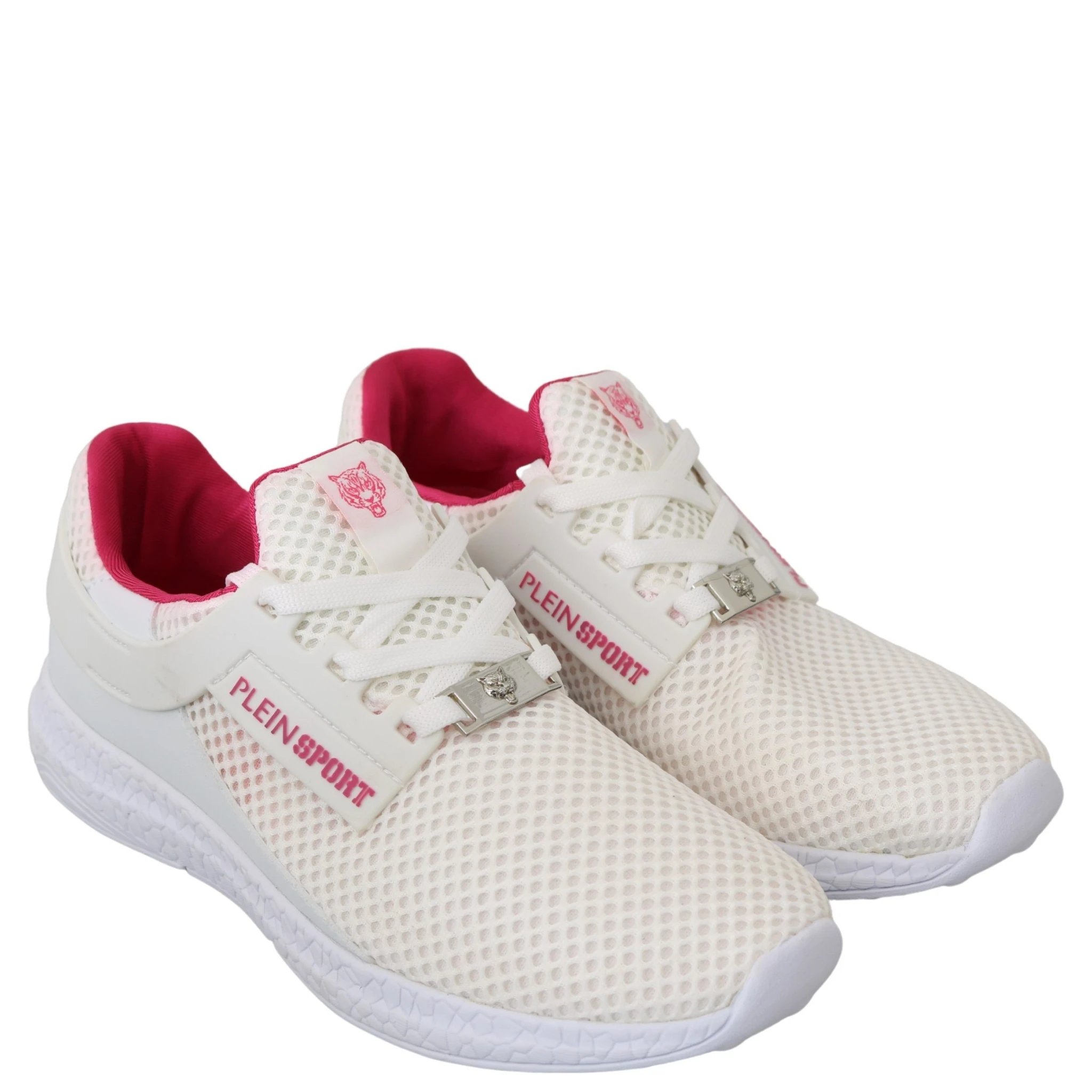 White Pink Polyester Becky Sneakers Shoes