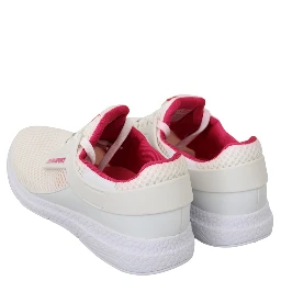 White Pink Polyester Becky Sneakers Shoes