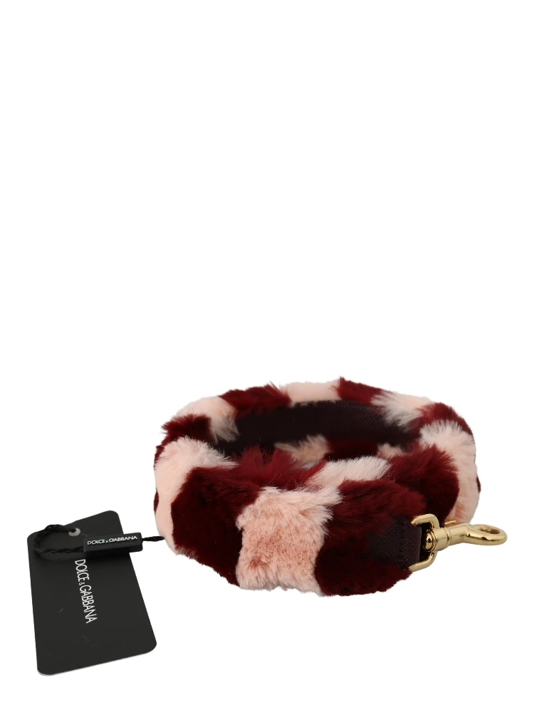 Pink Red Lapin Fur Accessory Shoulder Strap alternative