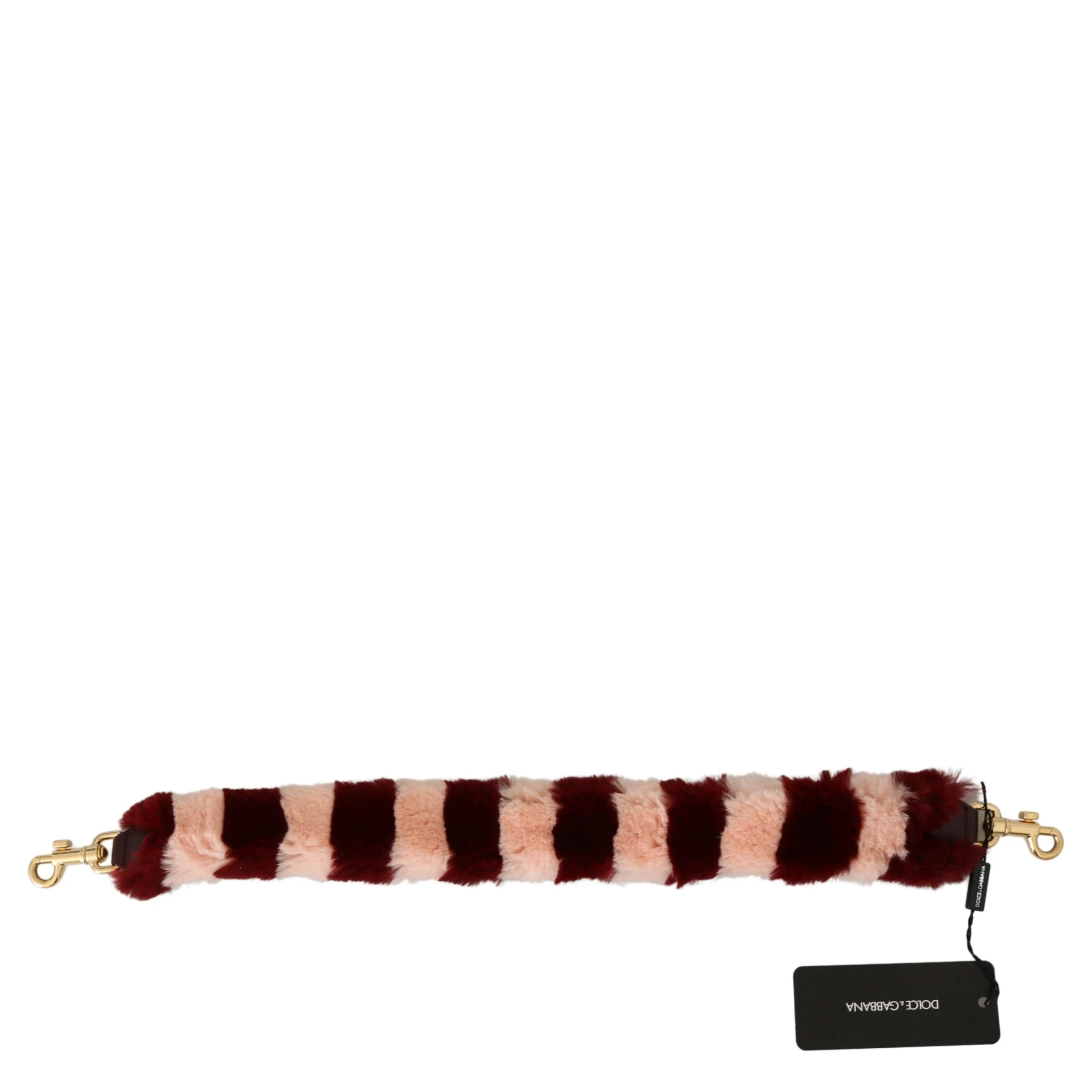 Pink Red Lapin Fur Accessory Shoulder Strap