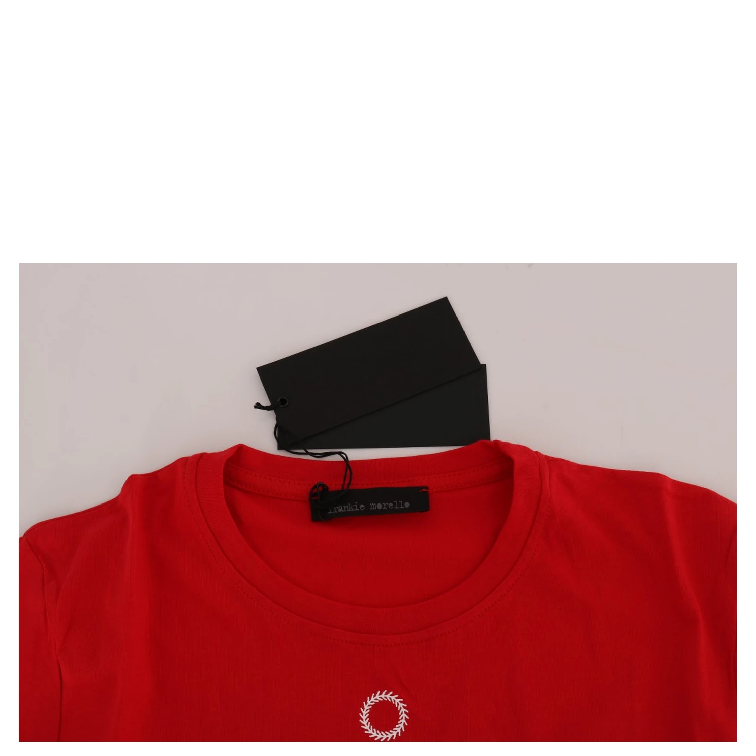 Red Cotton RIDERS Crewneck T-Shirt