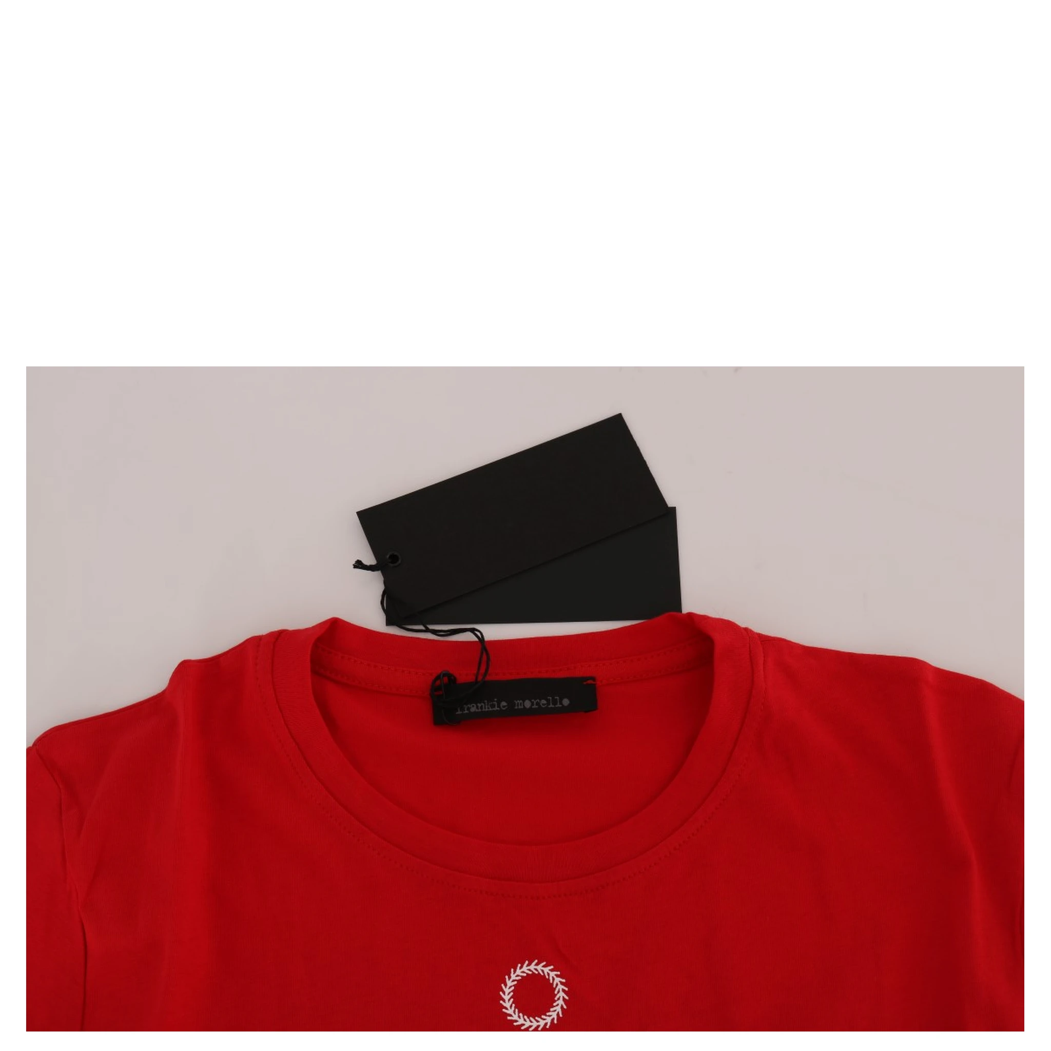 Red Cotton RIDERS Crewneck T-Shirt