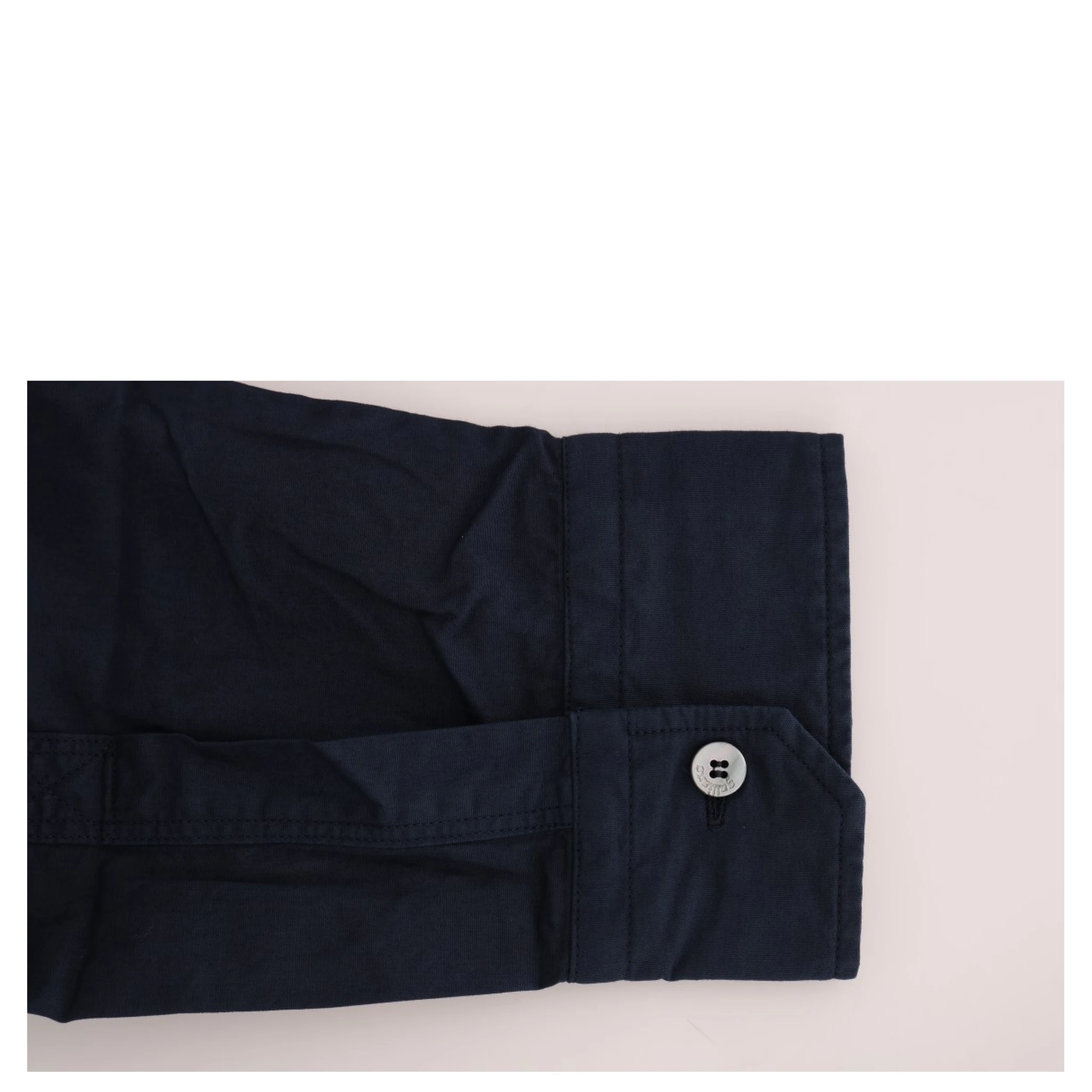 Blue Casual Cotton Long Sleeve Shirt