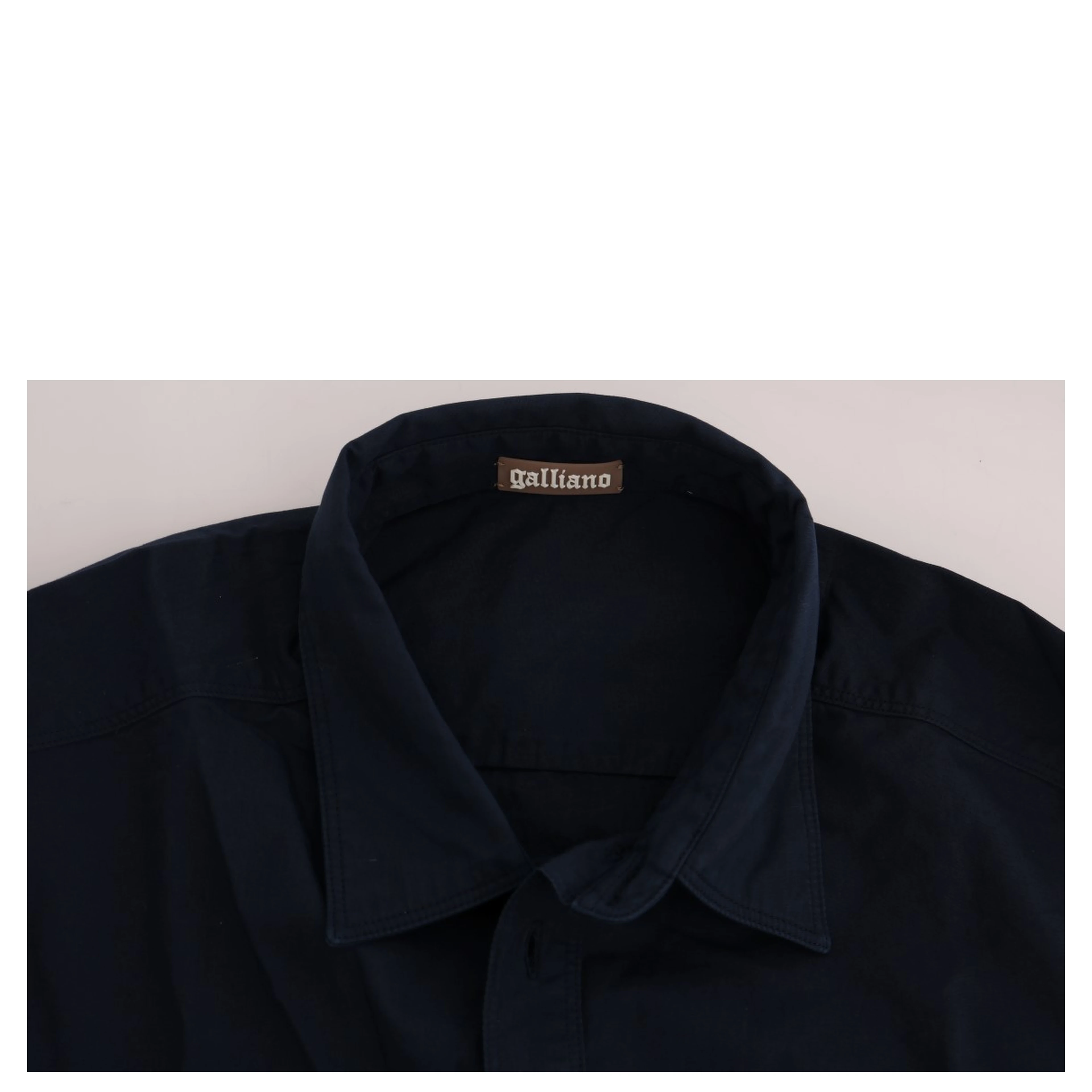 Blue Casual Cotton Long Sleeve Shirt