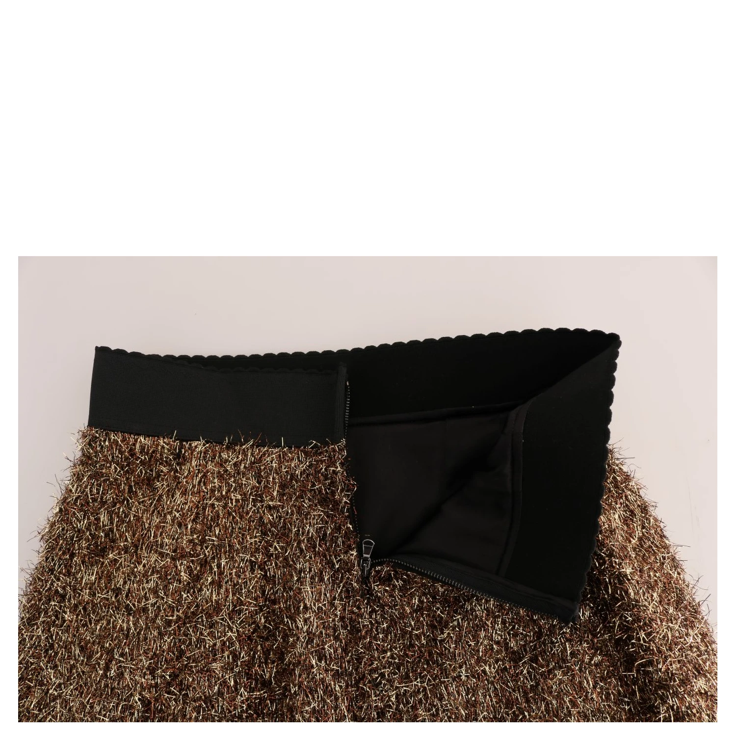 Gold Black Short Mini Skirt
