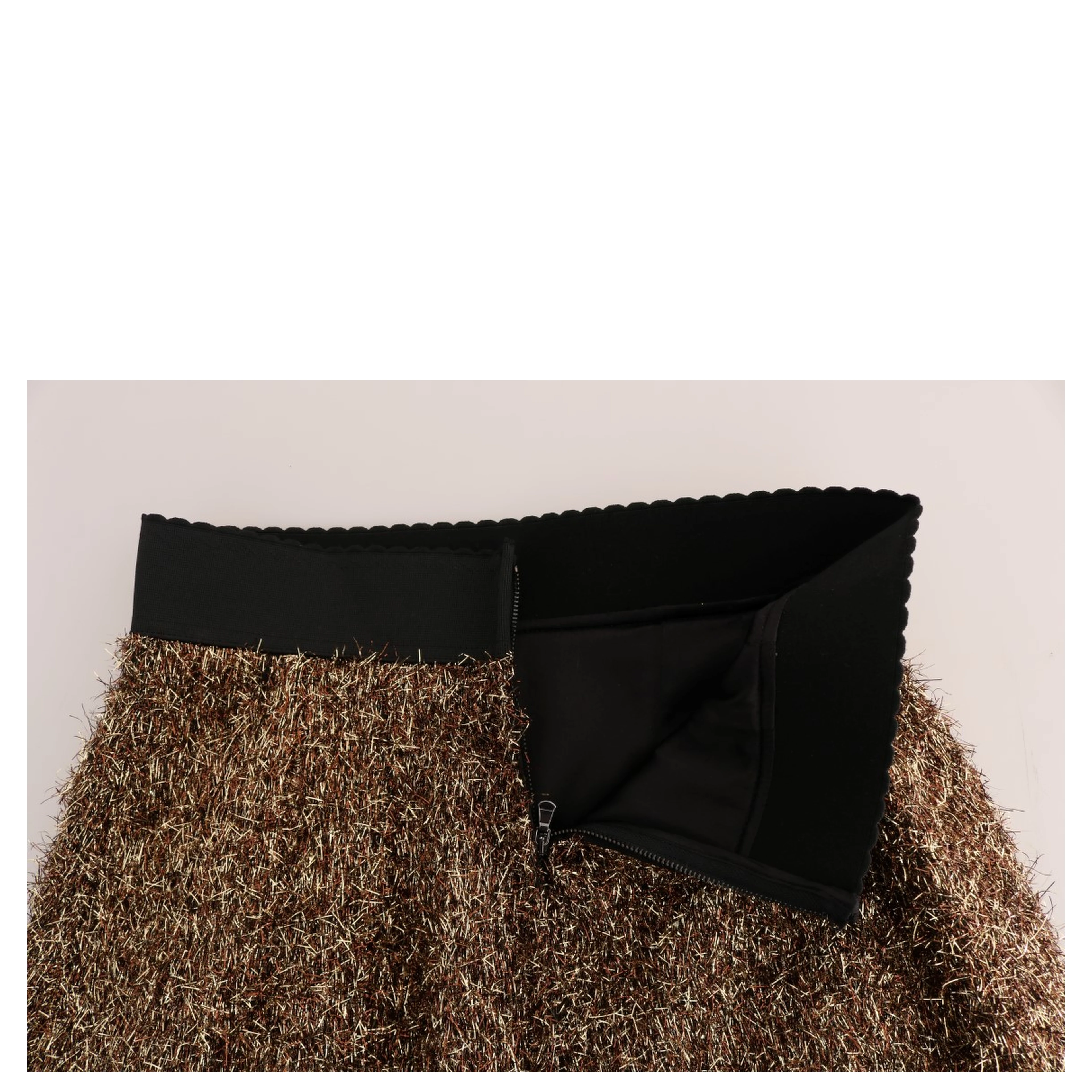 Gold Black Short Mini Skirt