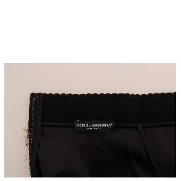 Gold Black Short Mini Skirt