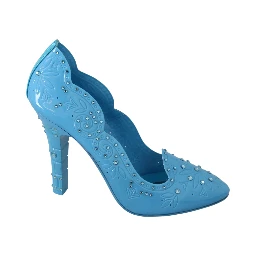 Blue Crystal Floral CINDERELLA Heels Shoes