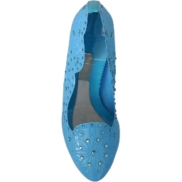Blue Crystal Floral CINDERELLA Heels Shoes