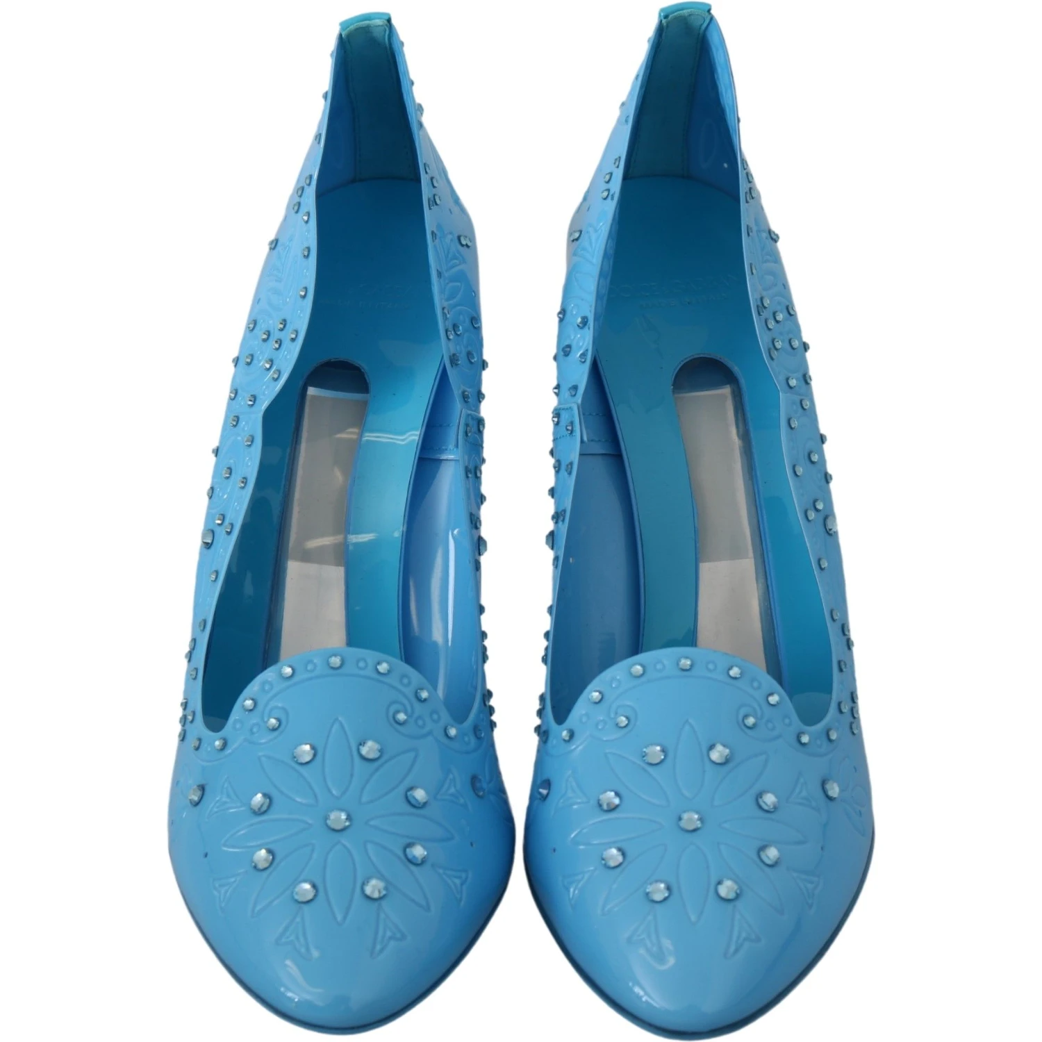 Blue Crystal Floral CINDERELLA Heels Shoes