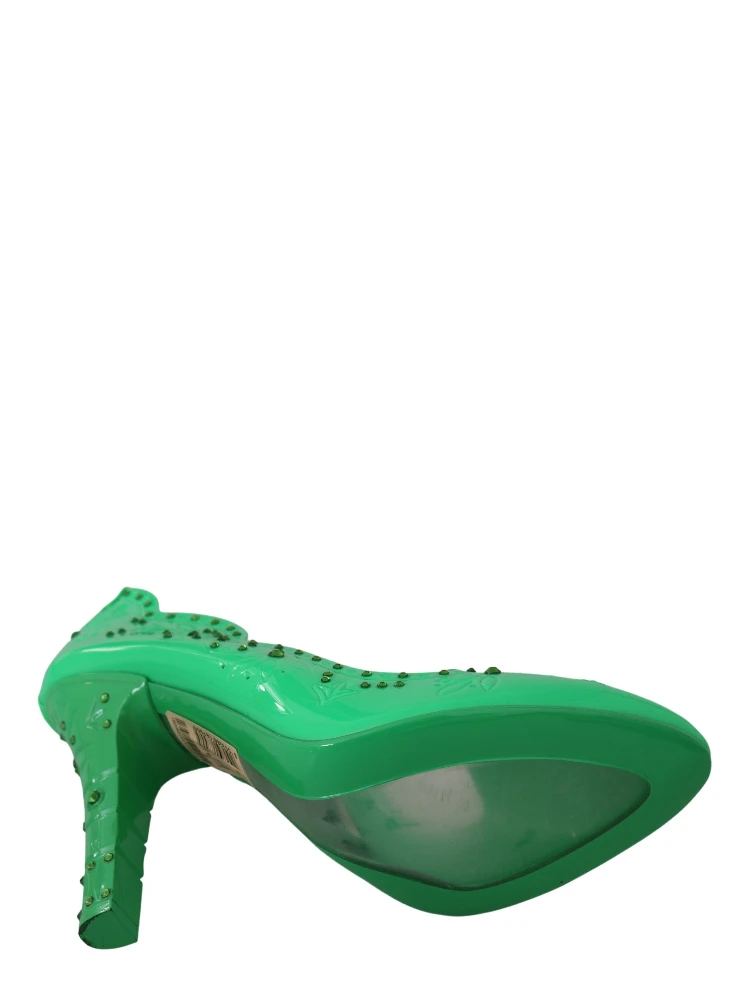 Green Crystal Floral Heels CINDERELLA Shoes alternative