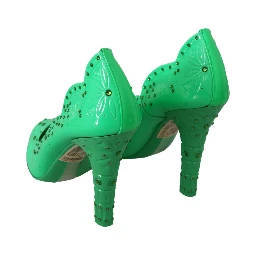 Green Crystal Floral Heels CINDERELLA Shoes