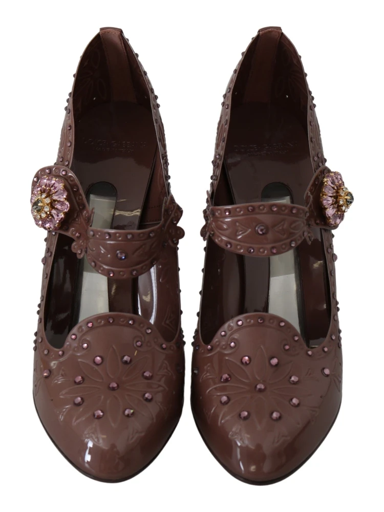 Brown Floral Crystal CINDERELLA Heels Shoes alternative