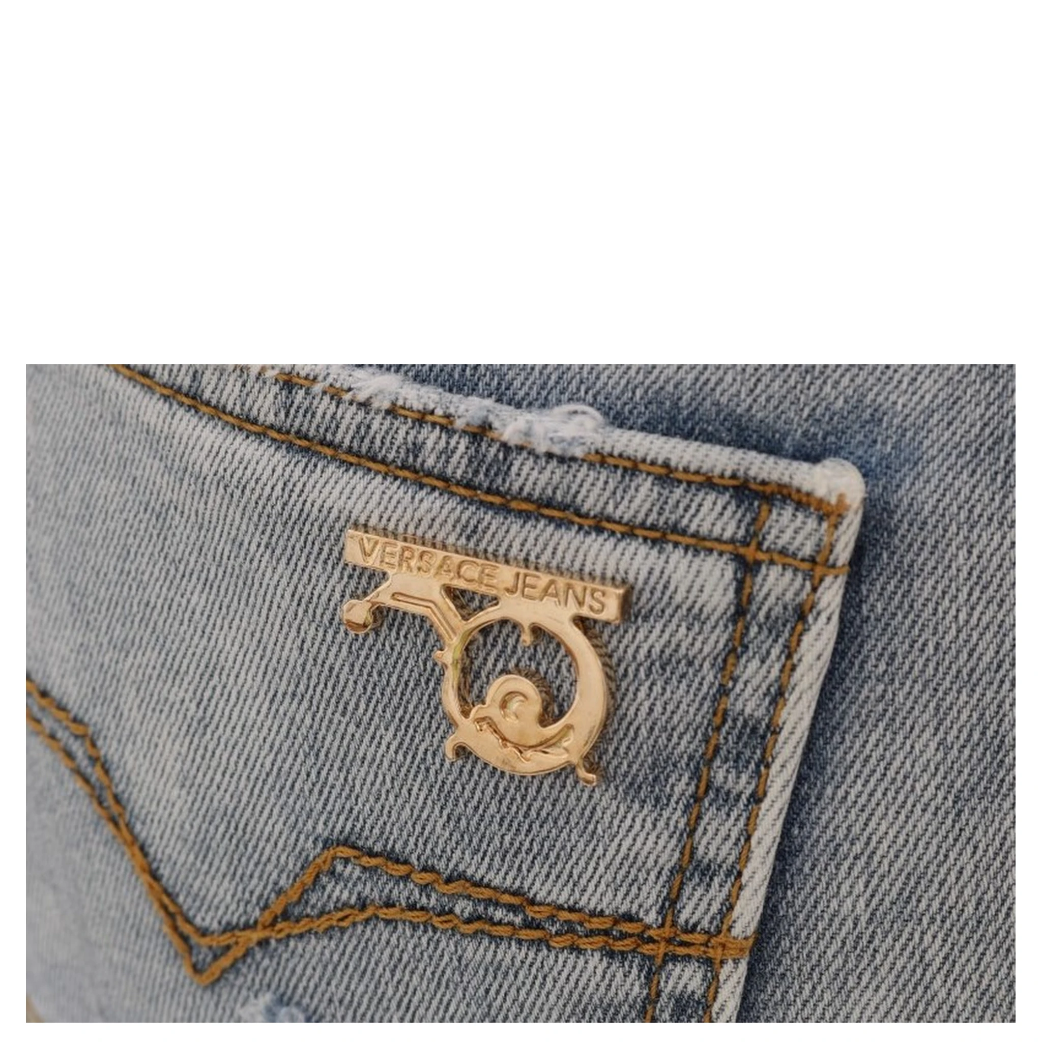 Blue Wash Torn Stretch Slim Fit Jeans