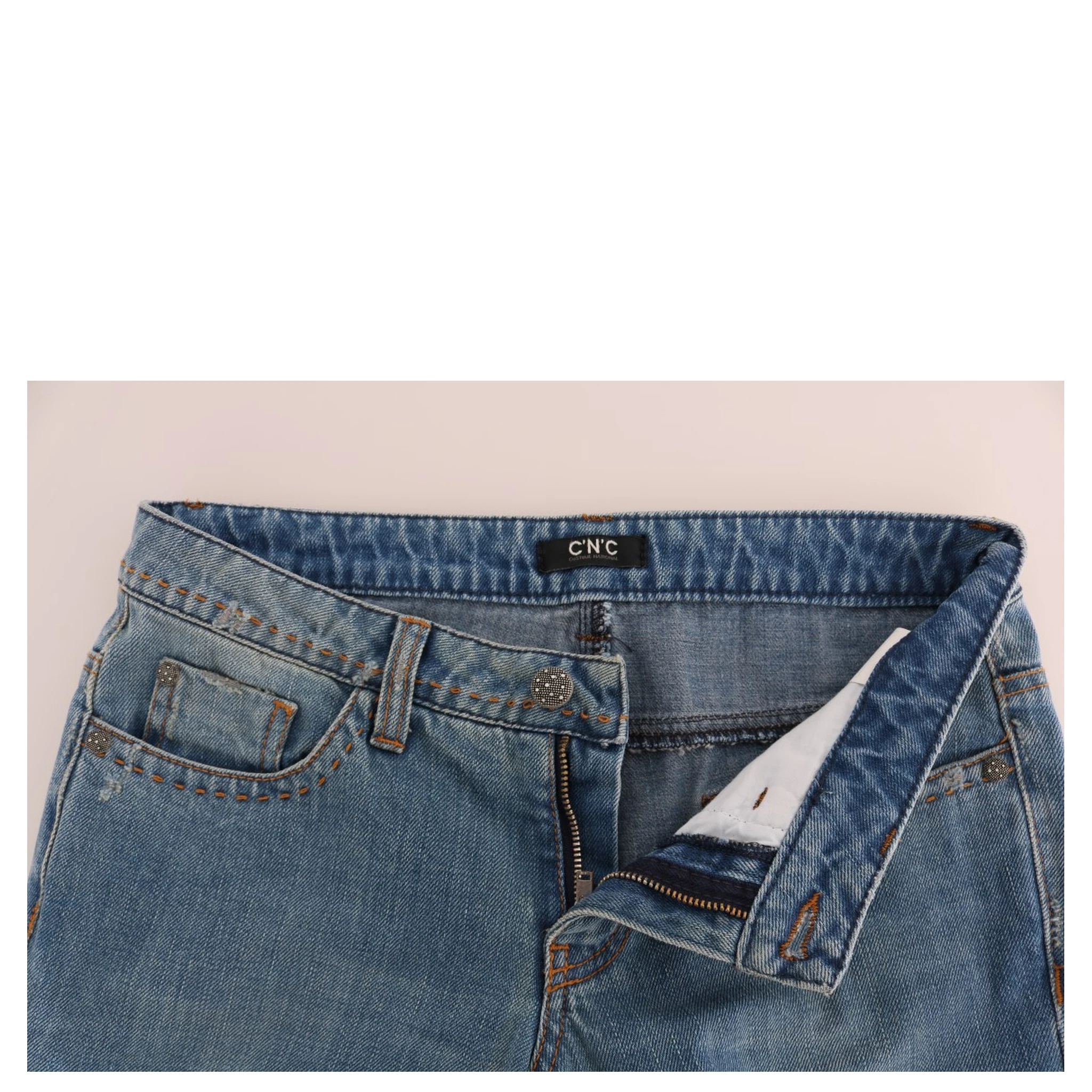 Blue Wash Cotton Classic Jeans