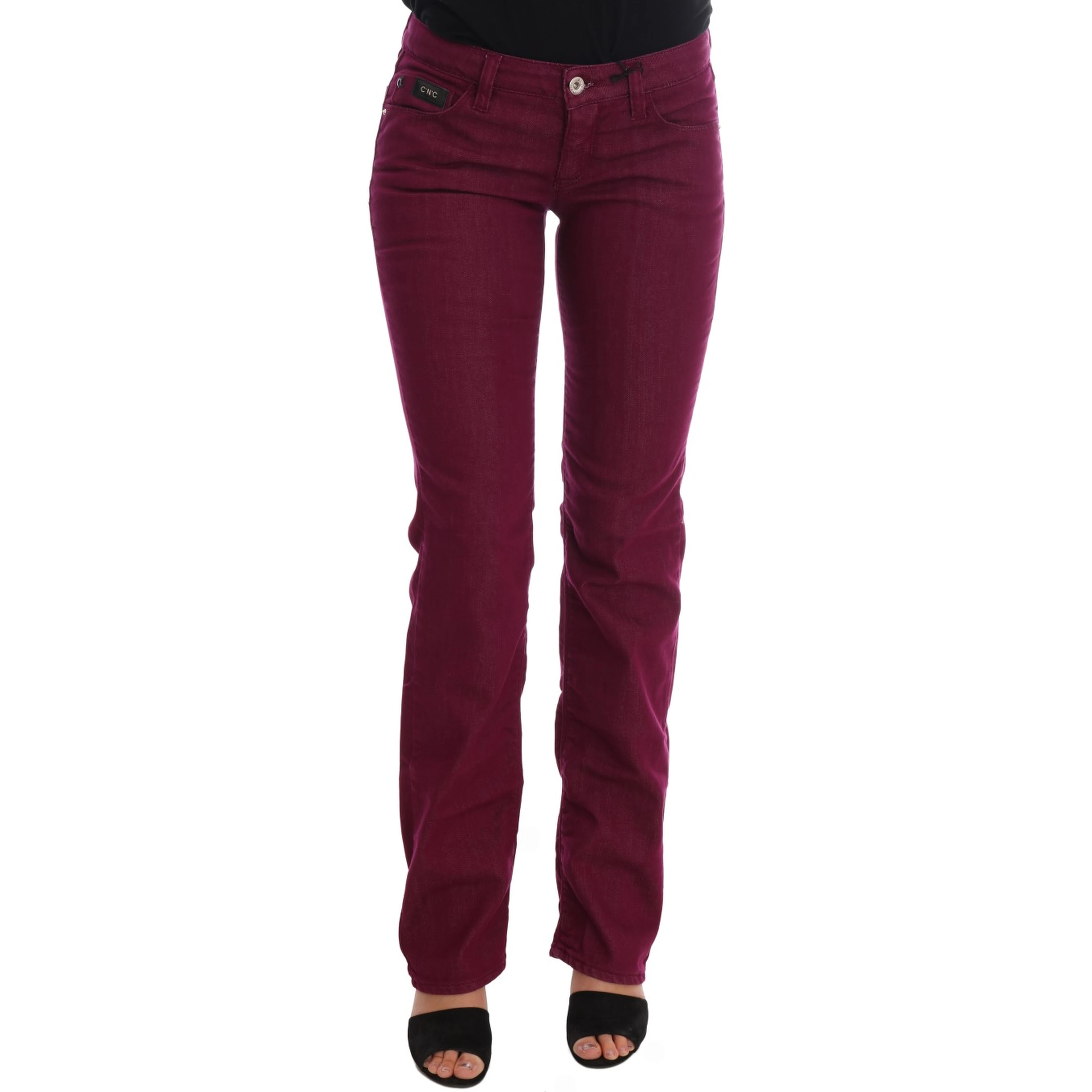 Red Wash Cotton Stretch Denim Jeans