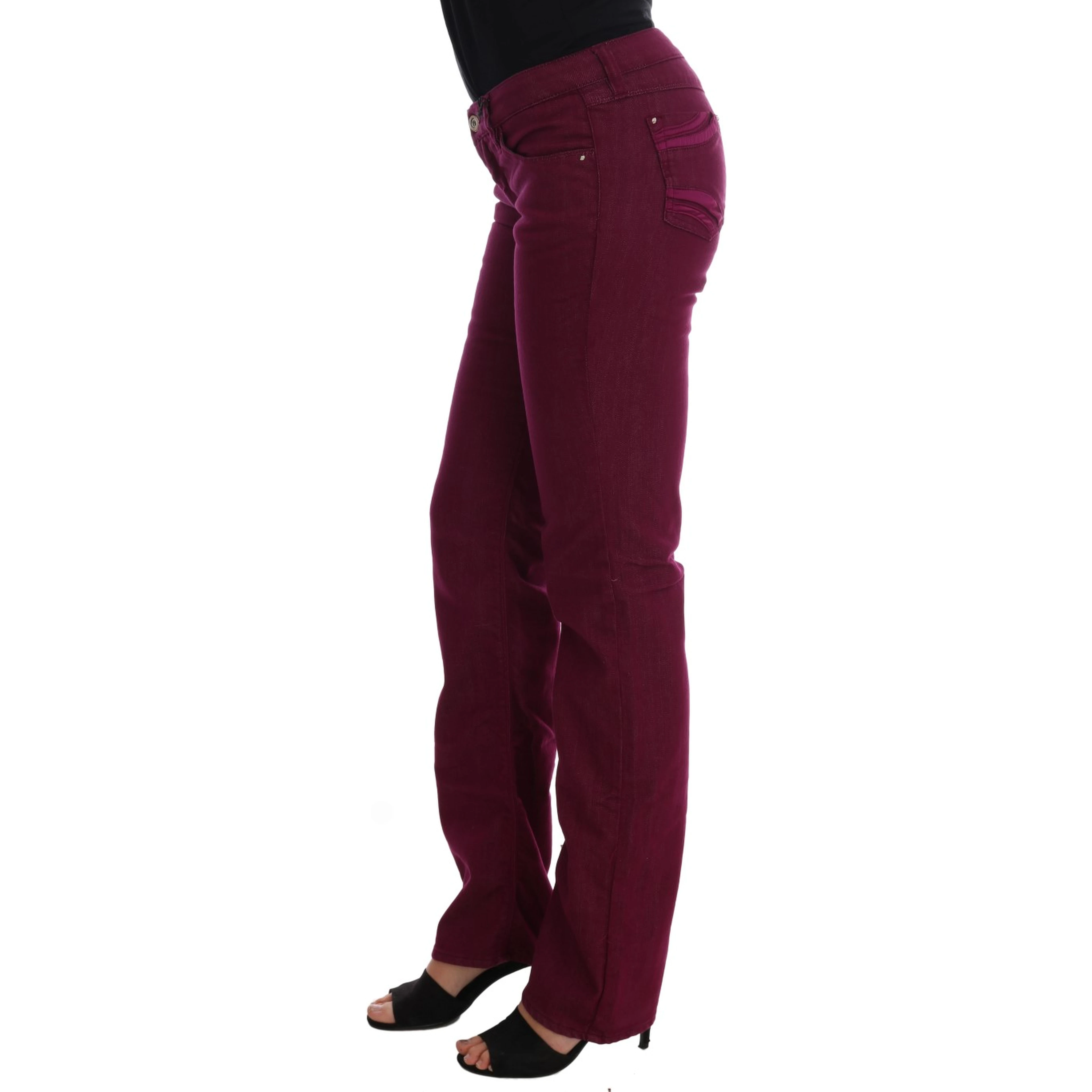 Red Wash Cotton Stretch Denim Jeans