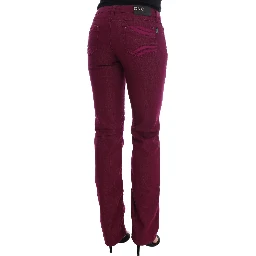 Red Wash Cotton Stretch Denim Jeans