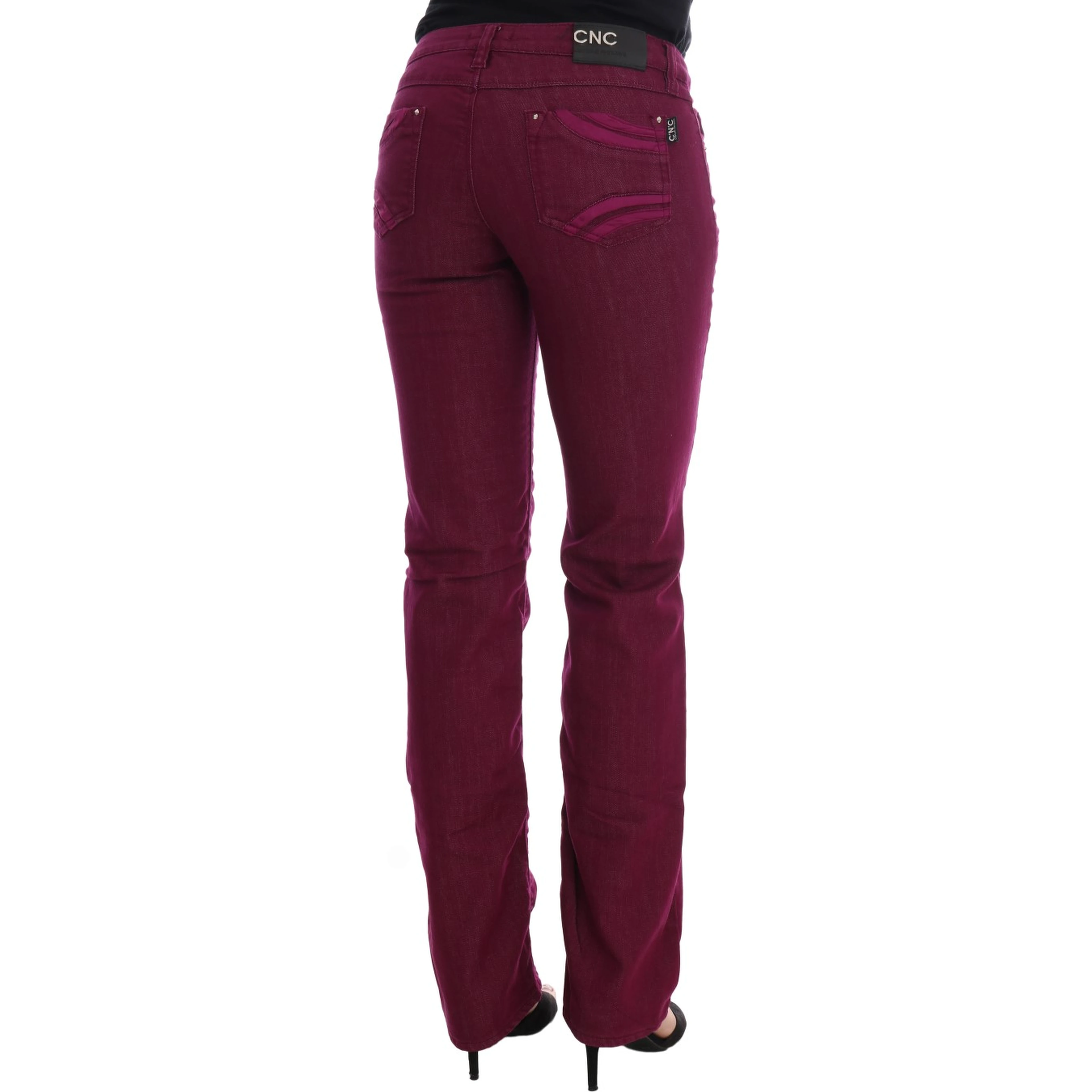Red Wash Cotton Stretch Denim Jeans