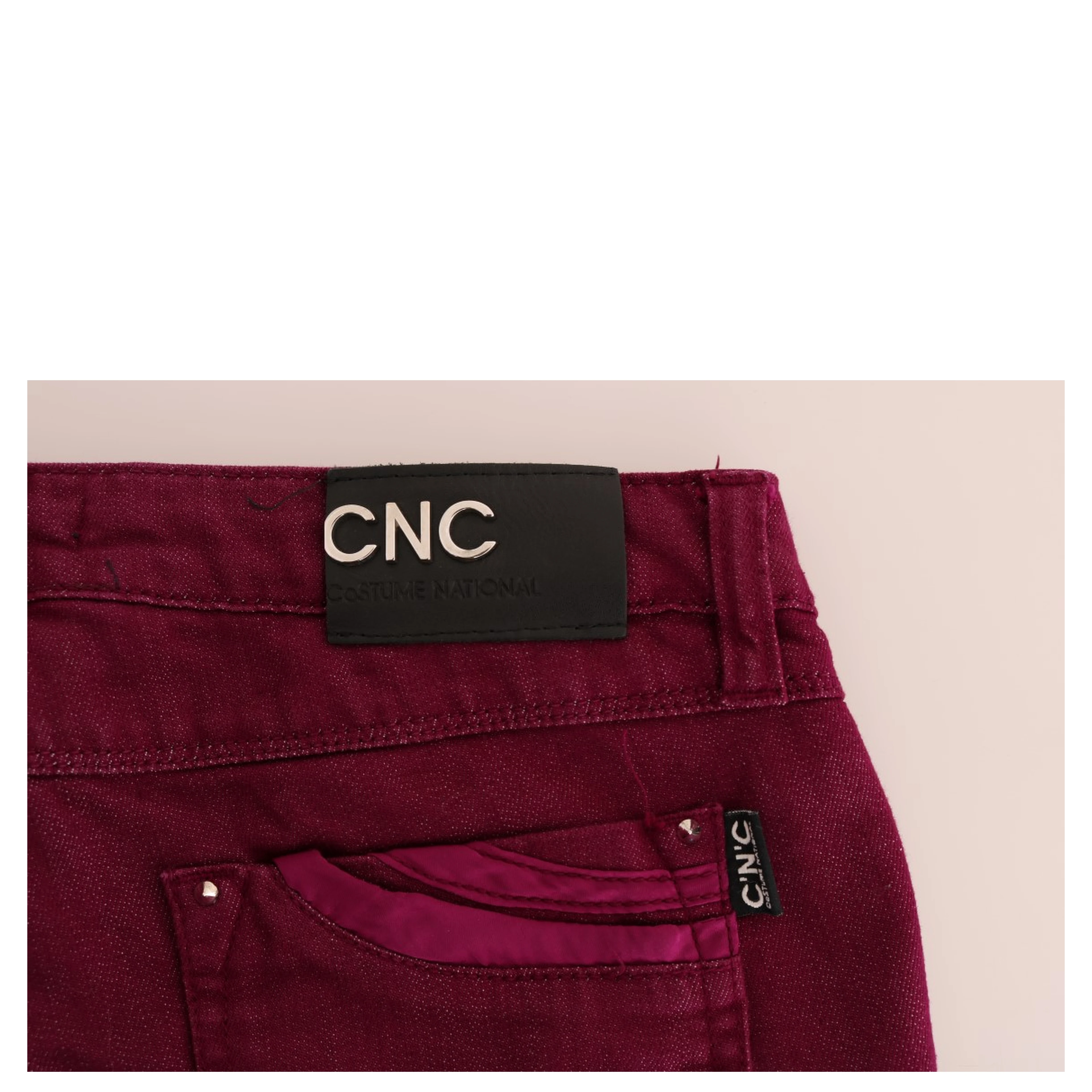 Red Wash Cotton Stretch Denim Jeans