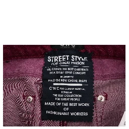 Red Wash Cotton Stretch Denim Jeans