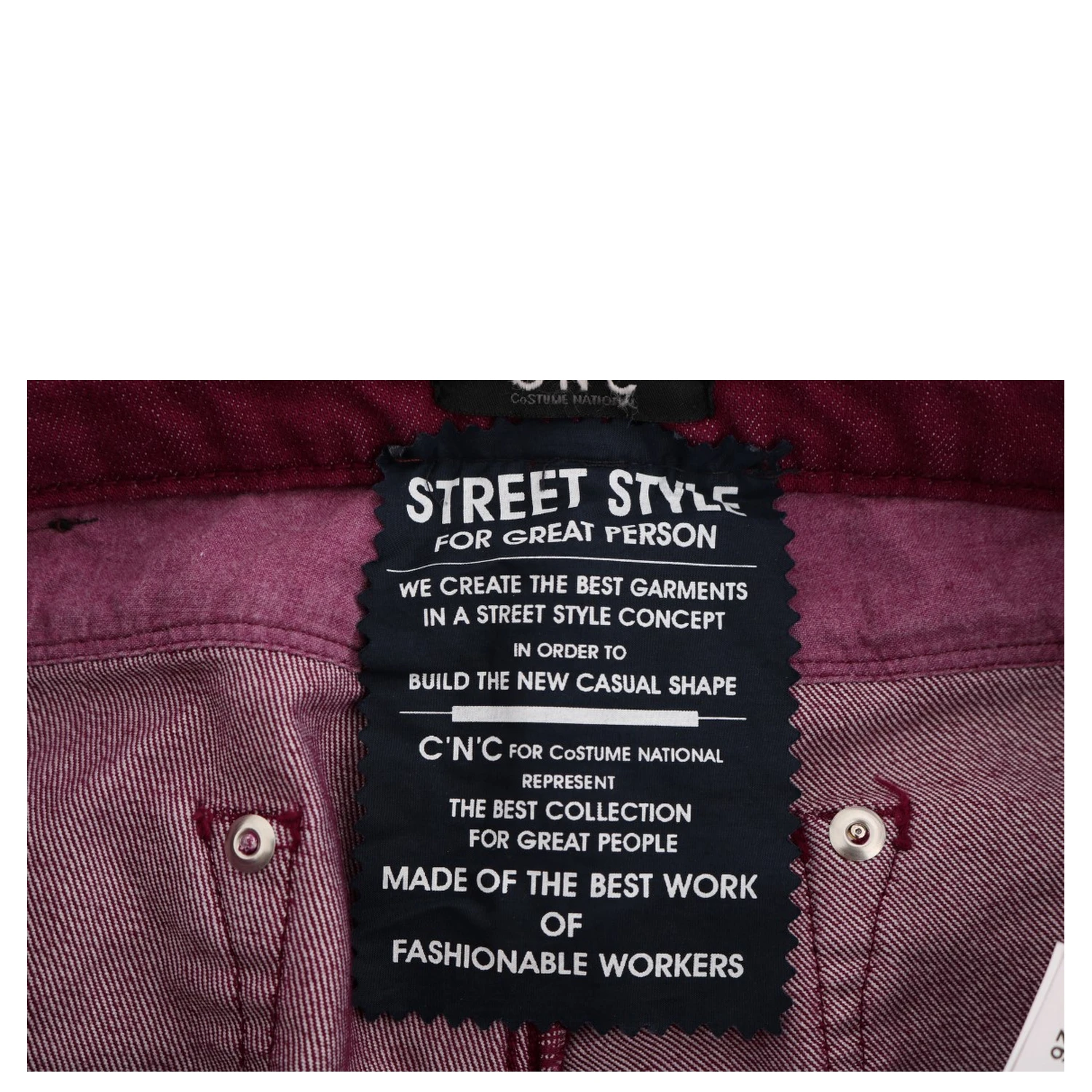 Red Wash Cotton Stretch Denim Jeans