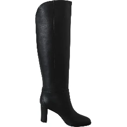 Black Leather Madalie 80 Boots Shoes