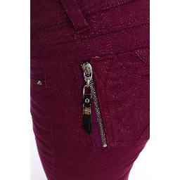 Purple Cotton Stretch Slim Denim Jeans