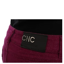 Purple Cotton Stretch Slim Denim Jeans