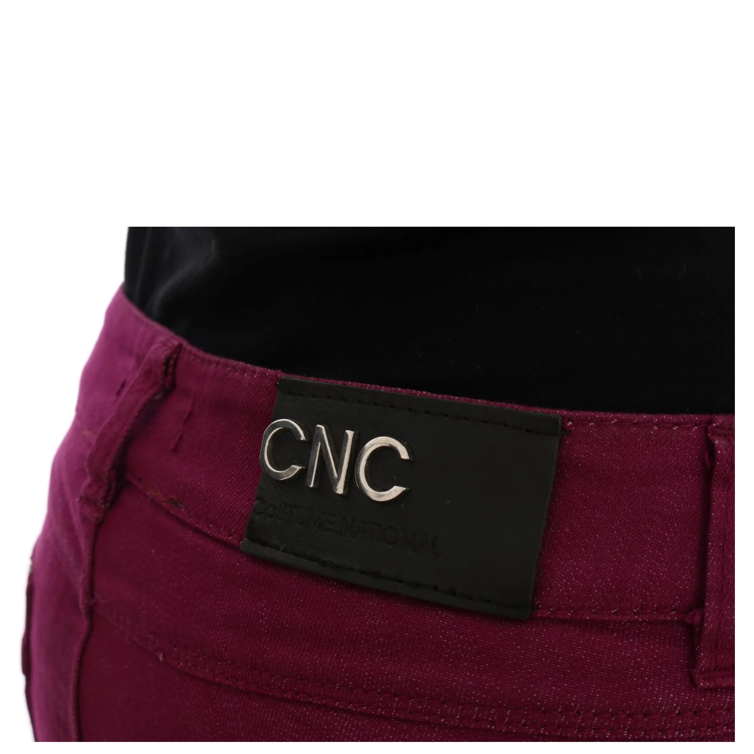 Purple Cotton Stretch Slim Denim Jeans