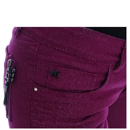 Purple Cotton Stretch Slim Denim Jeans