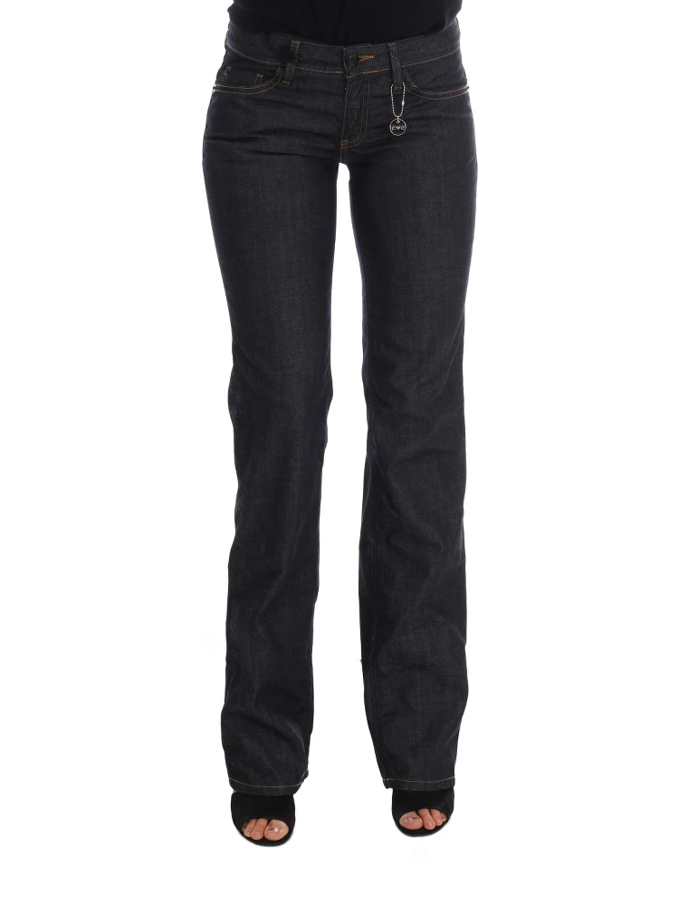 Dark Blue Cotton Classic Fit Jeans