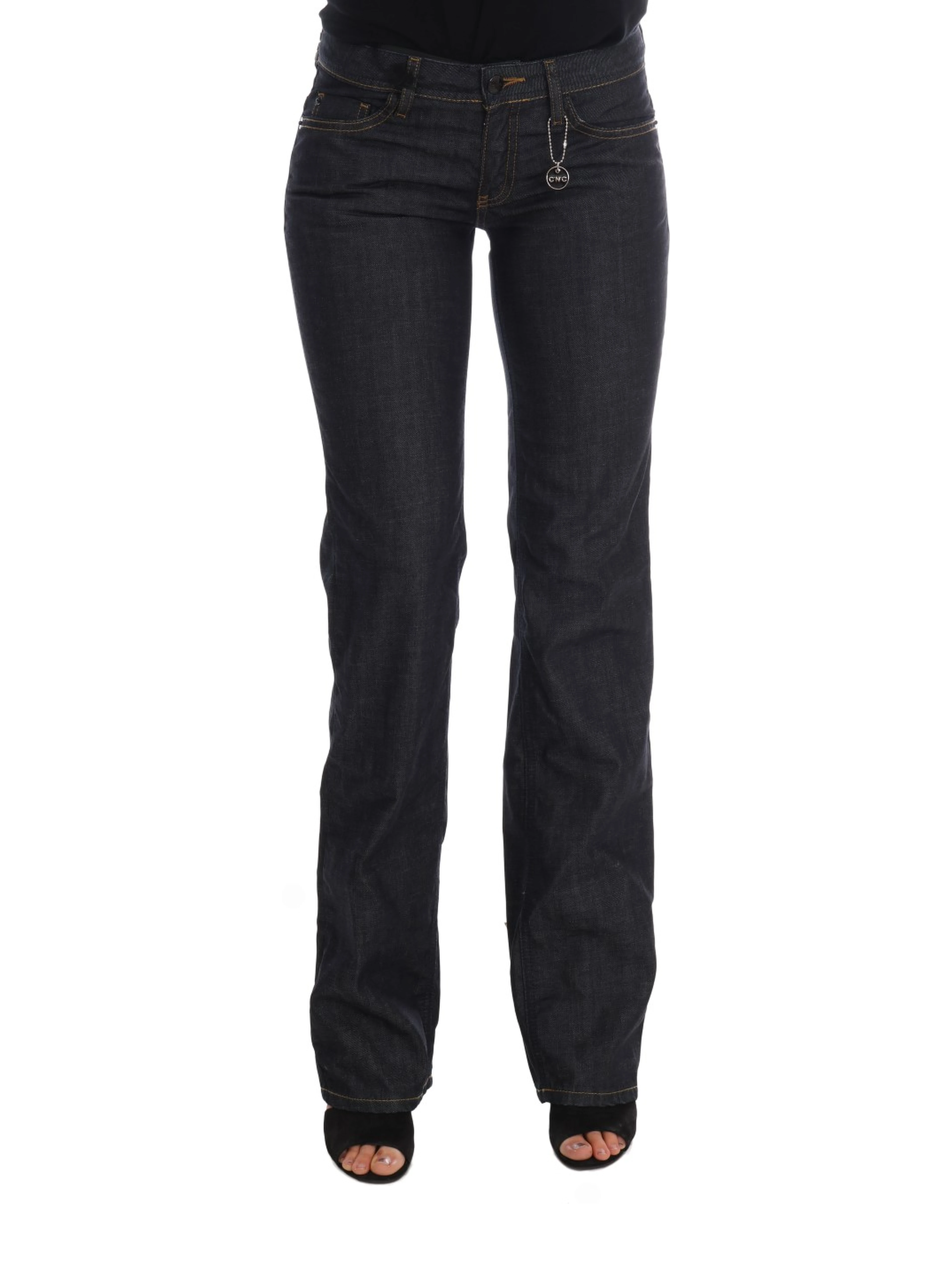 Dark Blue Cotton Classic Fit Jeans